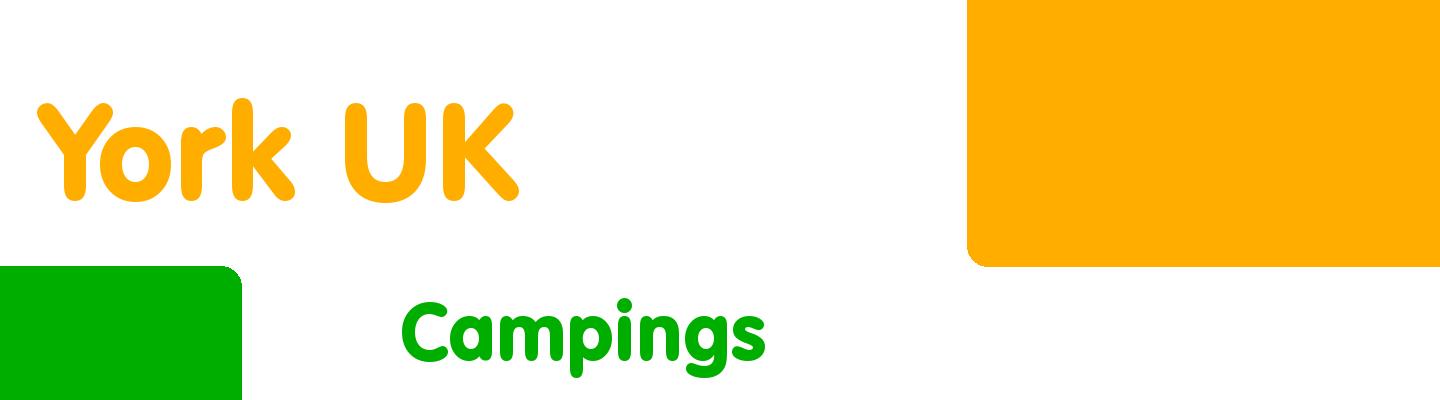 Best campings in York UK - Rating & Reviews